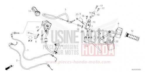 HANDLE LEVER/SWITCH/CABLE CBR500RAR de 2024
